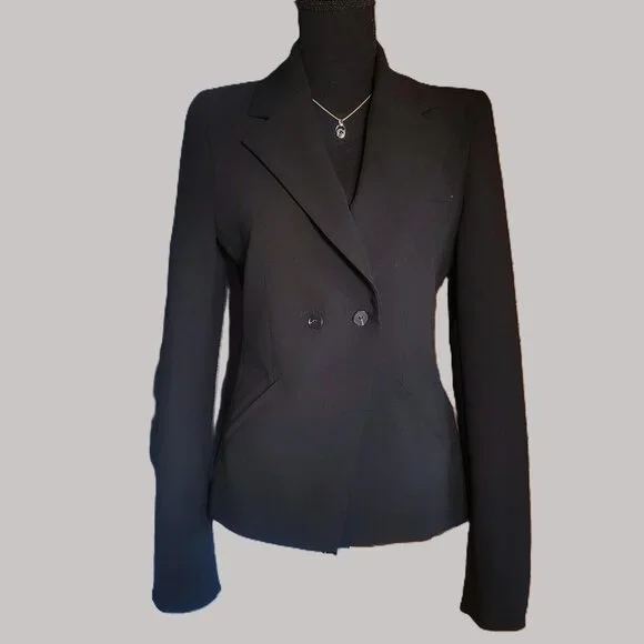 NWT! Zara Shoulder Pad Blazer - Black Tailor Fit - Women's Size M - Picture 3 of 16